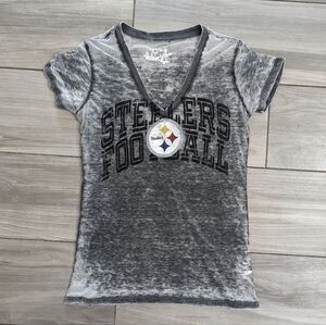In Touch NFL Pittsburgh Steelers NFL V-Neck Ladies Cut Tee Shirt